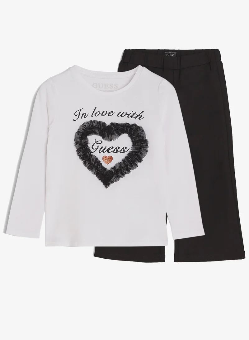 GUESS Infant Crew Neck T-Shirt And Pants  Set